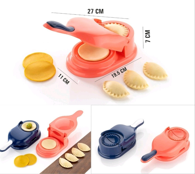 UBJI Cold Mini Puri Maker Press Ghughra Momos Maker Manual Dough Press(Dough Presser Tool Momo Puri Machine With Rolling Pin (1 pc)multicolor)