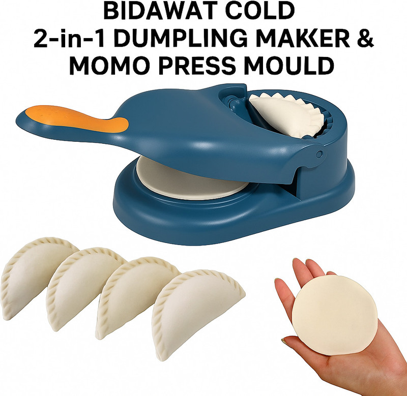 K Gor Cold Manual Dough Wrapper & Skin Press Tool for Gujiya, Momos, and Snacks Manual Dough Press(2-in-1 Dumpling Maker & Momo/Mitshu Press Mould)