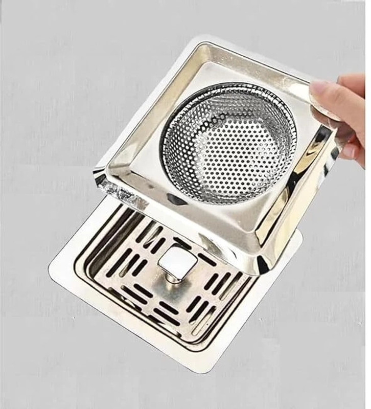 Vadhavan Kitchen Sink, Basin Stainless Steel Push Down Strainer(11 cm Set of 1)
