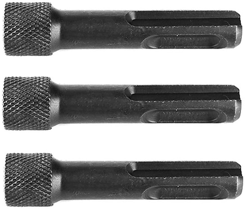 uptodateprouducts SDS Plus Socket Adapter 1/4" (6.35mm) Hex Shank Screwdriver Bit Holder Hex Bit Socket Adapter Converter for SDS+ Hammer Drill Machines (Pack Of 3)