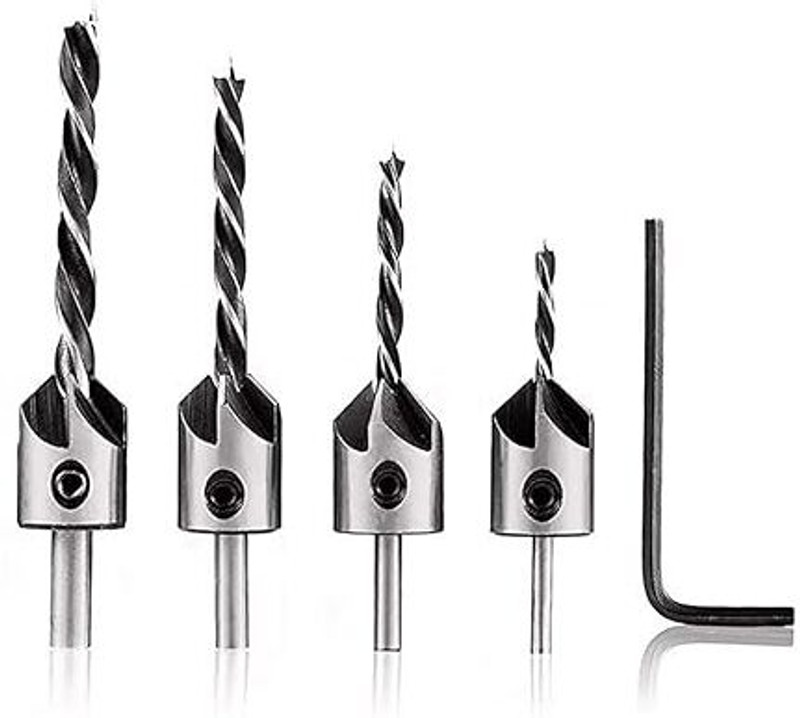 Bluedeal Countersink Drill Bits Set Woodwork,PVC, Plywood High Carbon Steel Drill Bits Countersink Drill Bits Set Woodwork,PVC, Plywood High Carbon Steel Drill Bits