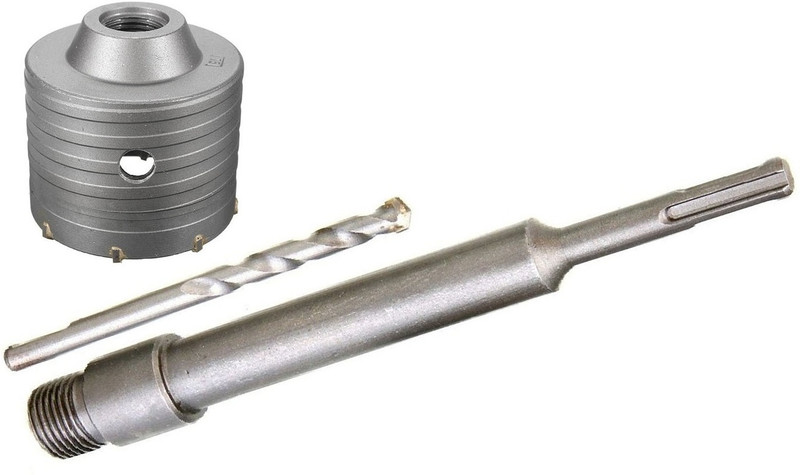 Inditrust Heavy duty 75mm Concrete Hole saw & 300mm Rod set (Pack of 2) for Concrete , Cement , Stone and etc Hole tool