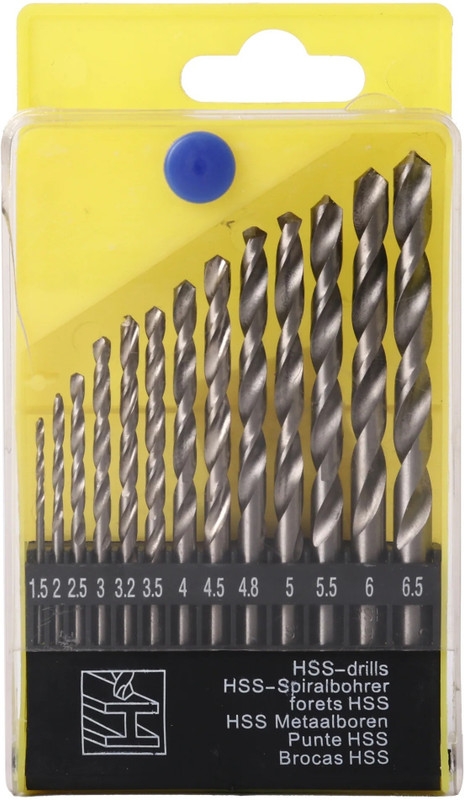 Gadariya King 13 pc HSS Metal Drill Bit Industrial Strength Carbide (1.5mm-6.5mm)