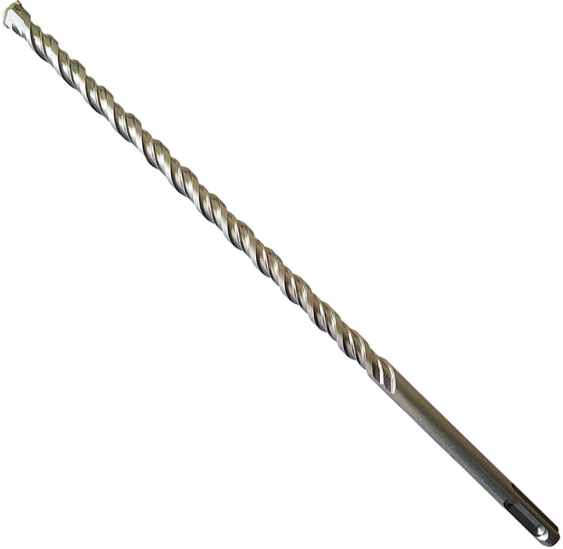 LXMI Heavy Duty (12 x 310mm) Flat Tip Hammer Drill Bit (Silver)