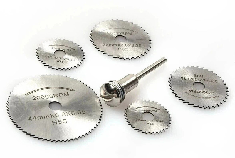 SHREENATHJI 6pcs HSS Circular Saw Blade/Cutting Discs Set as Rotary Tools Accessories/Attachments of Die Grinders Dremel, UniQual, MiniCarft, etc