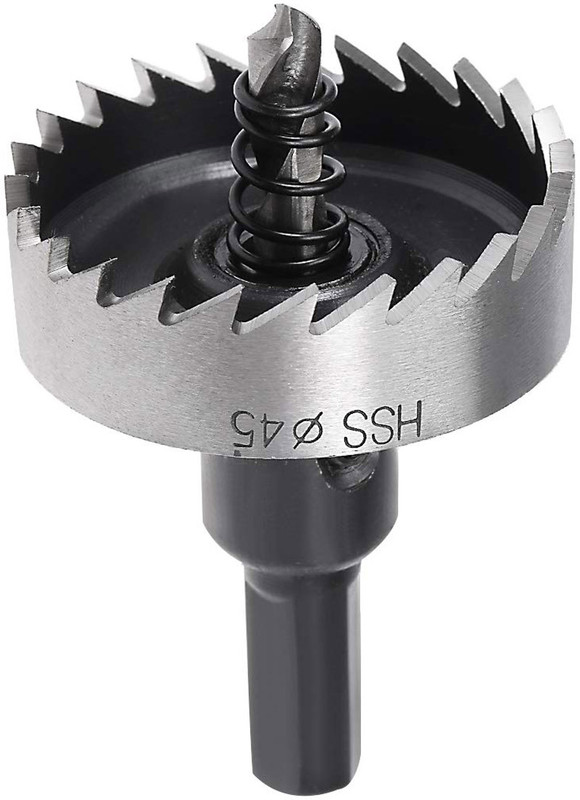 uptodateprouducts 45mm Drill Machine HSS Drill Bit Hole Saw Metal Cutter Core Bit Stainless Steel Mild Steel, Cast Iron, M.S, Aluminium Etc | Suitable