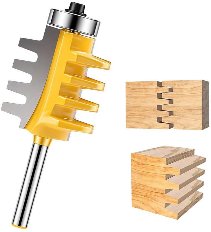 SERPLEX Reversible Finger Joint Router Bit Reversible Finger Joint Router Bit for Woodworking and Cabinet Making Specialty Woodworking Bits(Pack of 1)