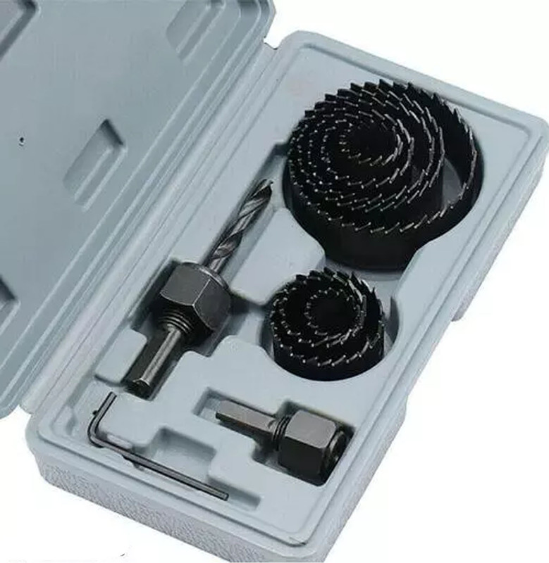 Kiesh BHS053 Holesaw Cutter Set 11pcs Woodworking Hole Saw Drill Bit Kit 3/4" to 2 1/2" Drilling Tool Wood Thin Alloy Metal Cutter Core Drill Bits