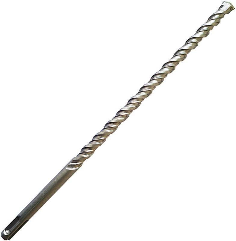 S4 Steel (14 x 450mm) Cross Tip Plus Hammer Drill Bit (Silver)