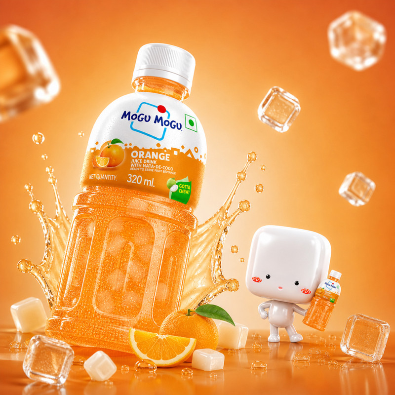 Mogu Mogu Orange Juice with Nata de Coco(320 ml)