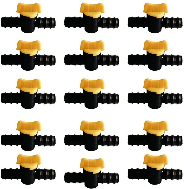 Rarehaunt Drip Irrigation Acess 16 mm Pipe Fittings Straight Connector with Tap Cock 50 Pc Drip Irrigation Kit