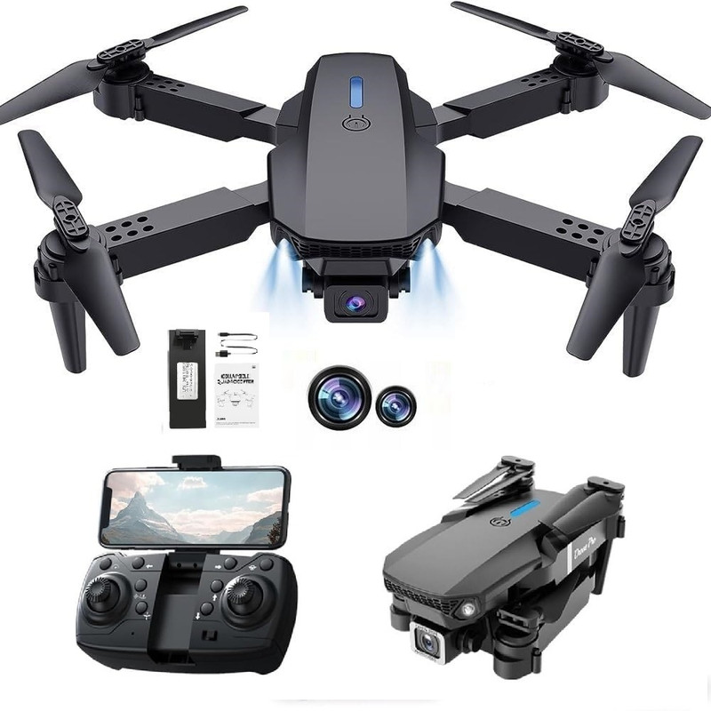 Rivalwilla Foldable Drone with 4k Camera One Key Takeoff & Carry Case Drone