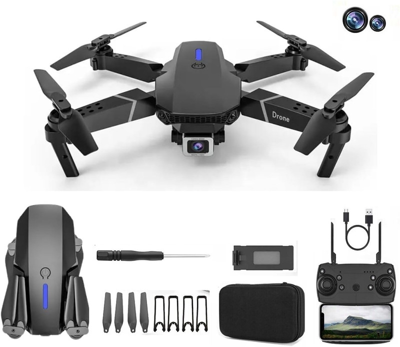ANKIYAN 4K Dual Camera Drone GPS Trajectory Flight Long Battery Life-WIFI-E88 Drone
