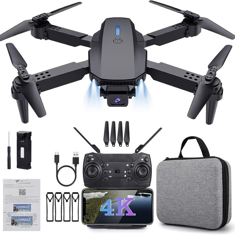DIYAN INTERNATIONAL E88 Pro Max Drone with 4K HD Dual Cameras, Foldable Quadcopter Drone Drone - 32% off at DetectaDeal