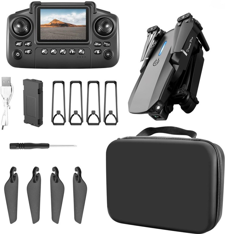 Super Toy Foldable Drone with HD Screen Cameras Obstacle Avoidance Rechargeable Battery Drone