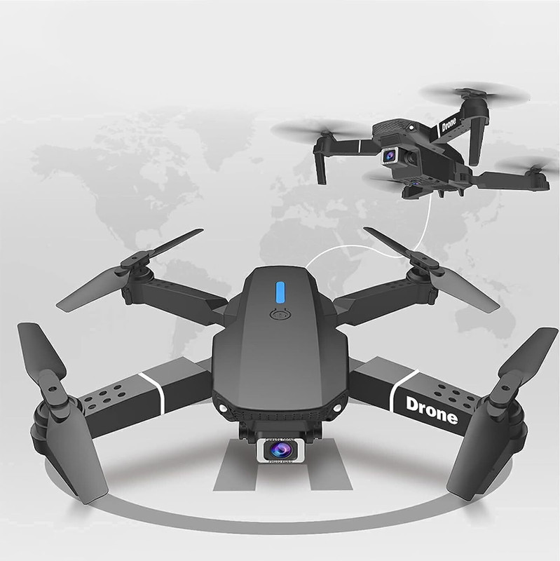 Jay E99 Pro Foldable Remote Control Drone with Dual Camera Drone 2 Batteries1 Drone