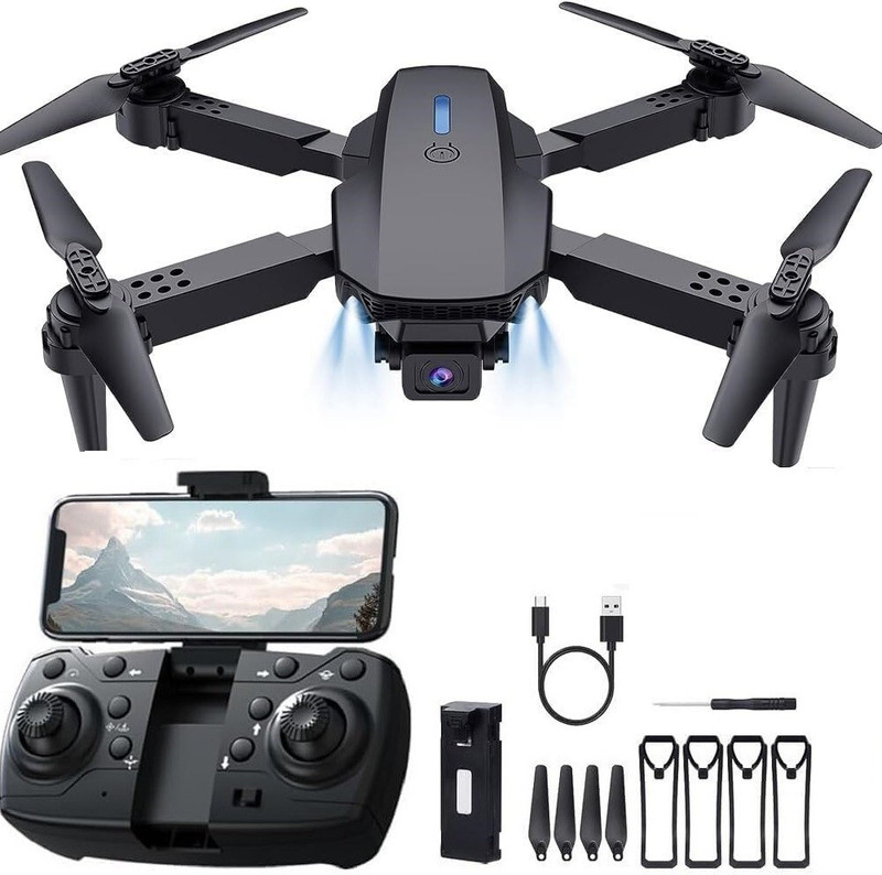 TJOI E88 Pro Max Smart Drone with Battery, 4K Camera & Altitude Hold Drone