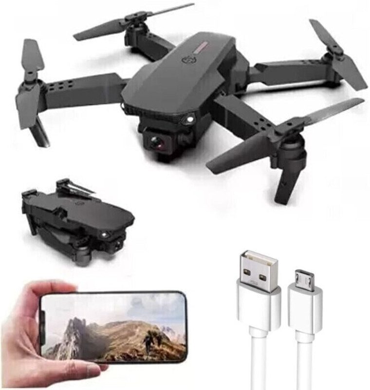 Swa Mi E88 PRO Version Drone With 4K HD Dual Camera Wifi App Control Drone 2 Batteries1 Drone