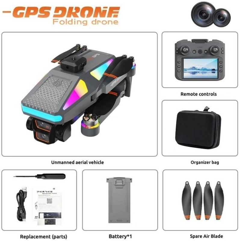 Extreme S5P GPS Drone with Dual HD Camera, Gesture Recognition Drone