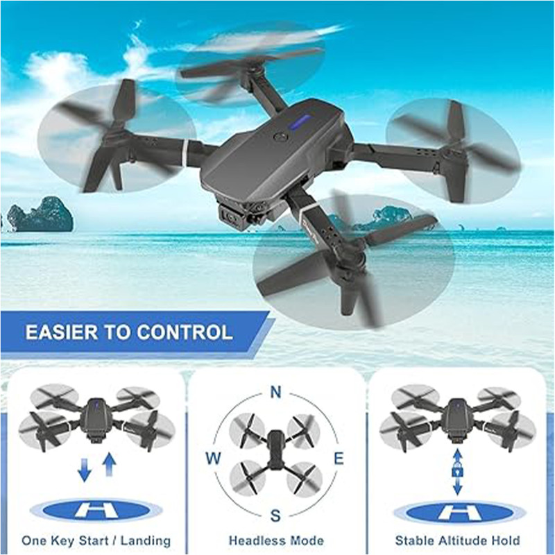 DXP DXP_E88 PRO-DRON-BLACK-008 Drone