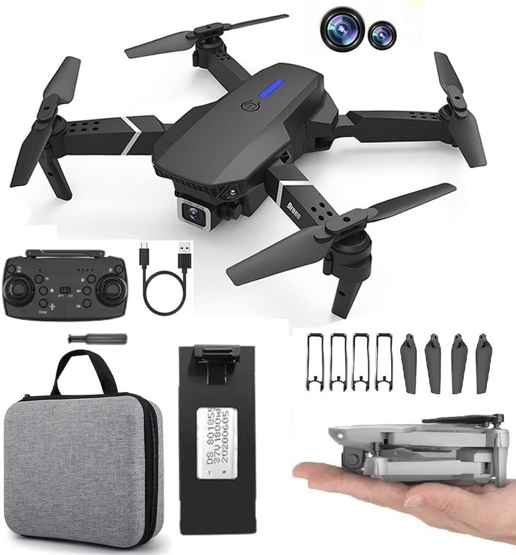 DARWESH 4K Dual Camera Drone GPS Trajectory Flight Long Battery Life-WIFI-E88 Drone