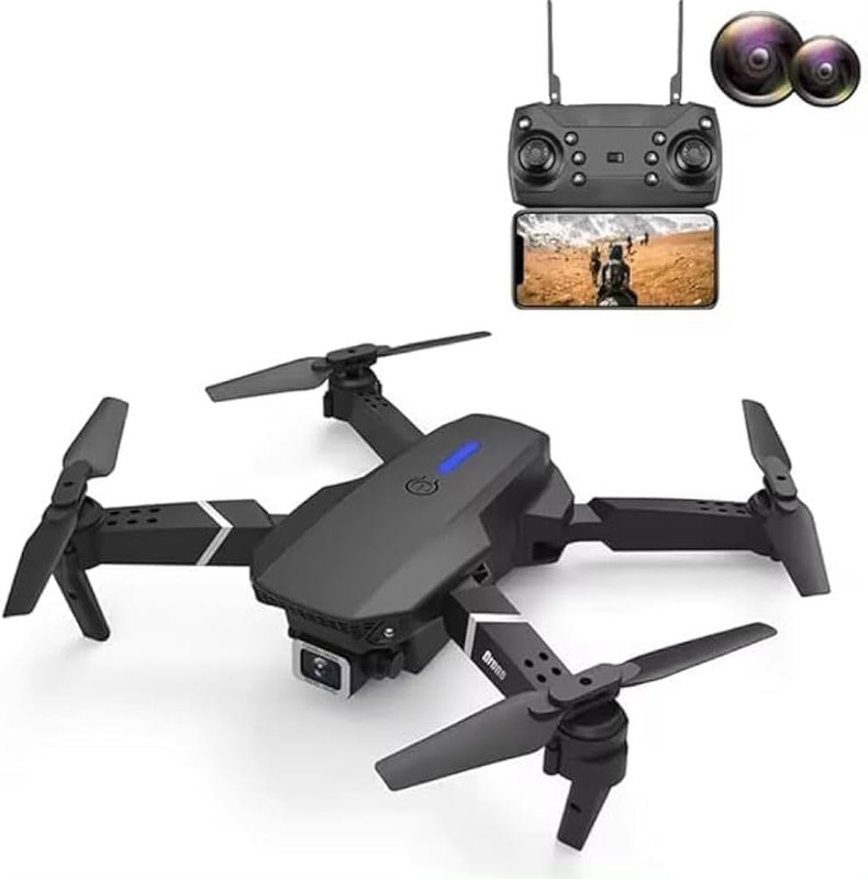 ENEYINOSTIK E88 PRO 4k Camera Foldable 1080P Altitude Hold Drone E88 Drone( MULTICOLOUR) Drone