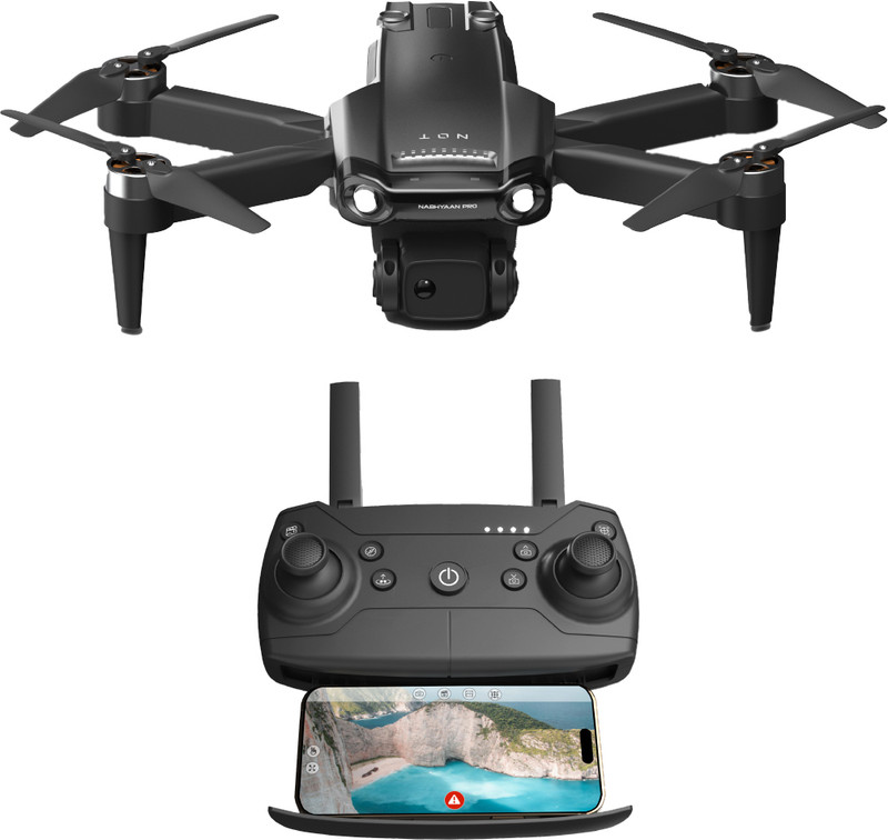 Electrobotic NABHYAN PRO Drone 1080 WHITE | WiFi HD 1080P + 720 P FPV Dual Camera Drone Drone