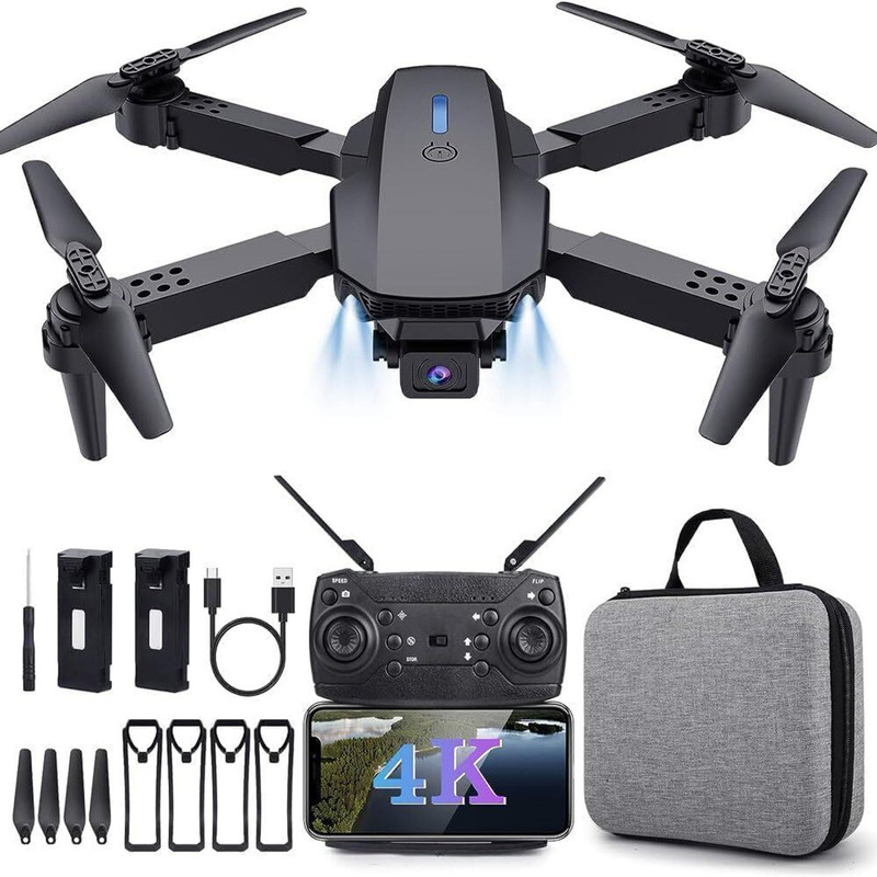 TULRAV E88-Foldable Mini Drone with Camera for Beginners, Remote Control Drone