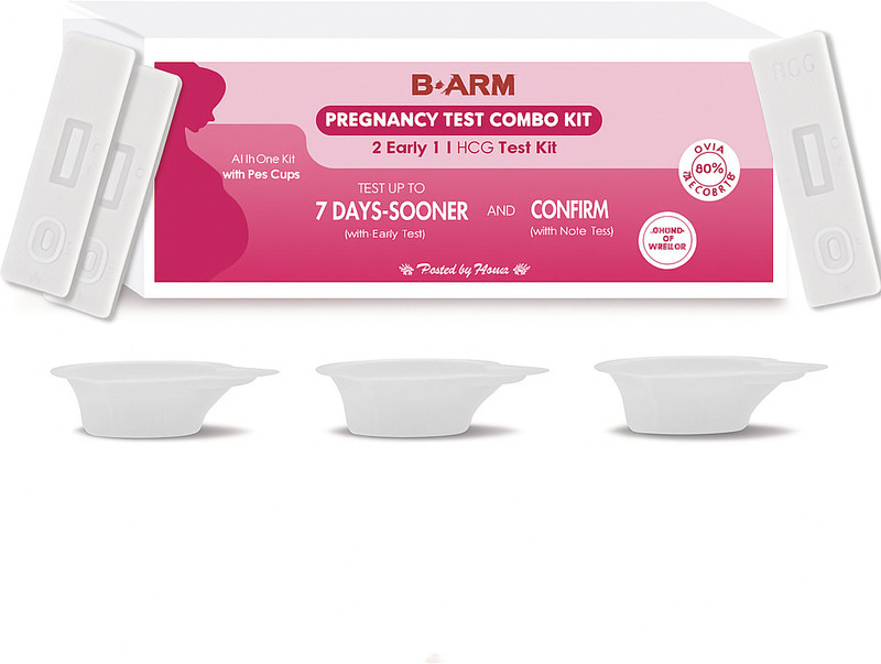 B-Arm Early Pregnancy Combo kit, normal HCG test Kit & Pee Cups with 99% Accuracy Urine Drug Test