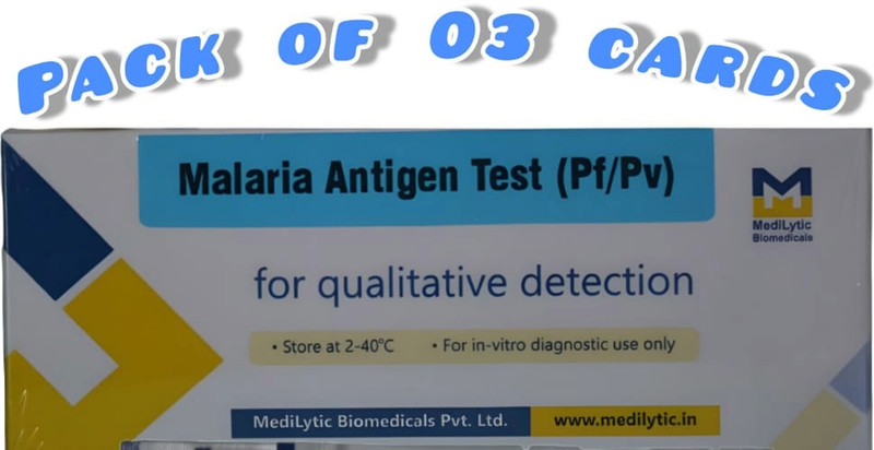 MediLytic Biomedicals Malaria Test Kit - Pack of 01 Card Antigen Self Test Kit