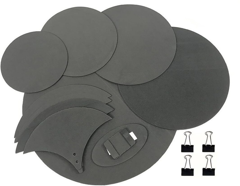 Softline Pro SP DMP15 Drum Mute Pad Set – Complete 3mm Thick EVA Rubber Drum Acoustic 4 Drum Kit Set(Professional)