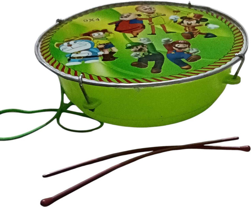 Rattan Traders Tasha drum Toy (with 2 sticks) Best Birthday gift for kids Acoustic 1 Drum Kit Set(Kids)