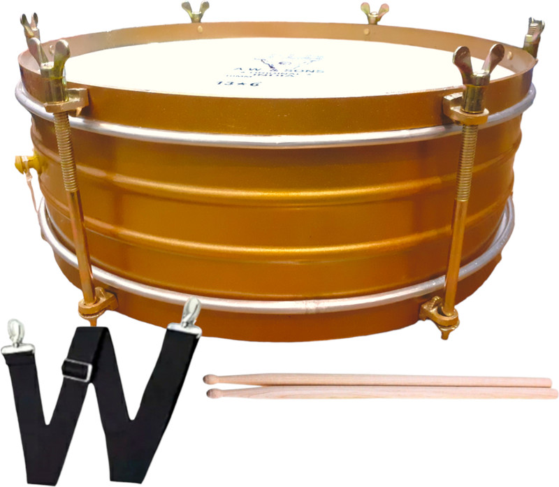 Mayur Musical Side Drum Set - Golden Color, Complete with Drumsticks and Strap Acoustic 1 Drum Kit Set(Professional)