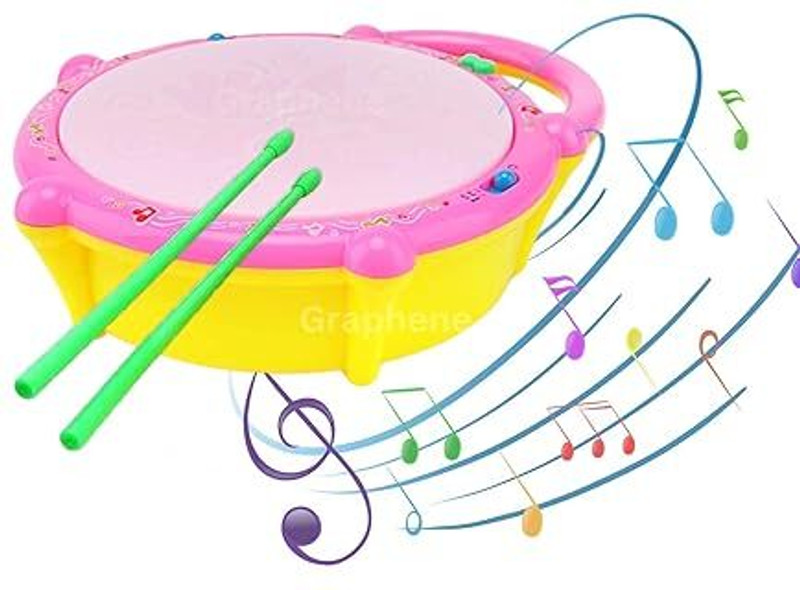 Rattan Traders 3D Lights flash drum/ Musical electric drum toys for kids toys (Multicolor) Electric 1 Drum Kit Set(Kids)
