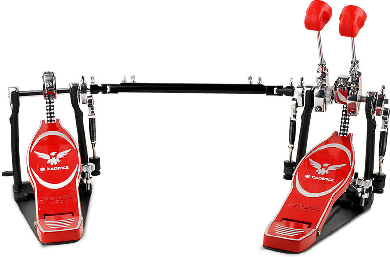 KADENCE DBP-TWN-RD Double Kick Bass Adjustable & Heavy-Duty Base Plate Chain Driven Drum Pedal(Double Pedal)