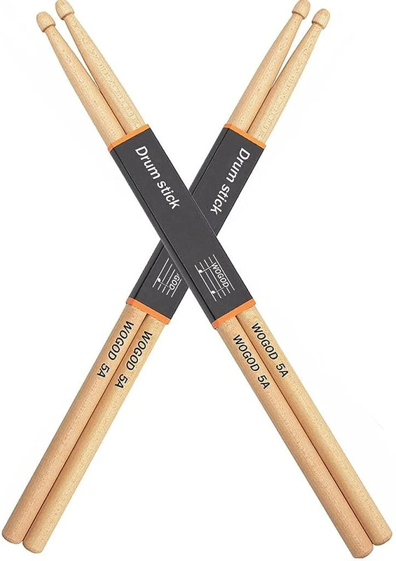 Zeitel 7A Drum Sticks Maple Drumsticks, 2 Pair 15.5inch Drum Sticks Set, Wood Drumstick 5A Drumsticks(Drumsticks: 4)