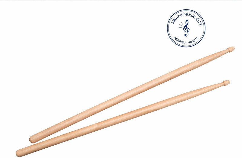 Swami Music City Swami Music City 5A Wooden Drum Sticks Pair for Drum Set, Octapad & Practice Pad Free Drumsticks(Drumsticks: 2)