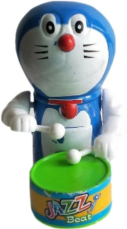 Salvus APP SOLUTIONS Cartoon Character Doraemon Drummer Toy - Dancing Action toy (2.5x5.5 inch) 5.5 Drumsticks(Drumsticks: 2)