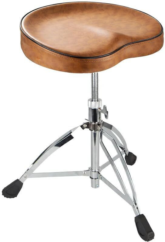 Softline Pro SP ADT900 Drum Throne, Adjustable Padded Saddle Drum Stools Apple Shape Seat Saddle/Motorcycle Top Drum Throne