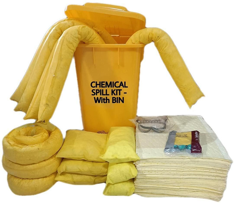 Dream Group of Industries Dry Chemical Refill Kit(Chemical Spill Kit 75 Liter Trolly Bin with Wheel.)