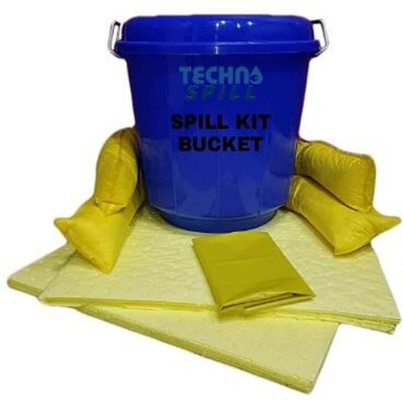 RHYNO Dry Chemical Refill Kit(15 Liter Chemicals Bucket Spill Kit, Acid Absorbent, Based, Solvents, Paints Absorb)