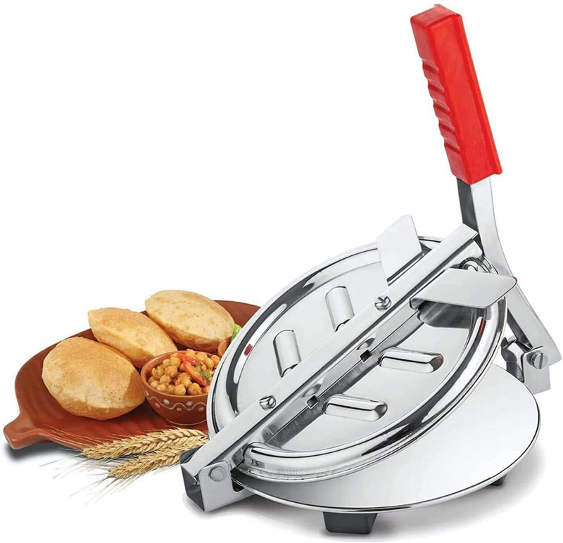 jiyanshi Cold Premium Stainless Steel Manual Puri Press Machine with Easy Grip Handle. Manual Dough Press(Premium Stainless Steel Manual Puri Press Machine with Easy Grip Handle.)