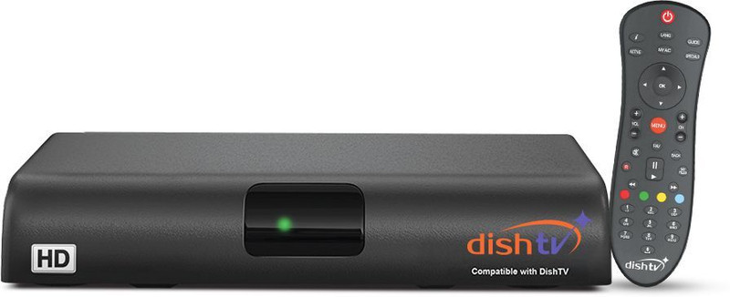 Dish TV Only HD Set Top Box | DTH Connection | 1 Month Flexi HD Pack + Prime Lite Subscription | 1080p Full HD | Free Installation | Service