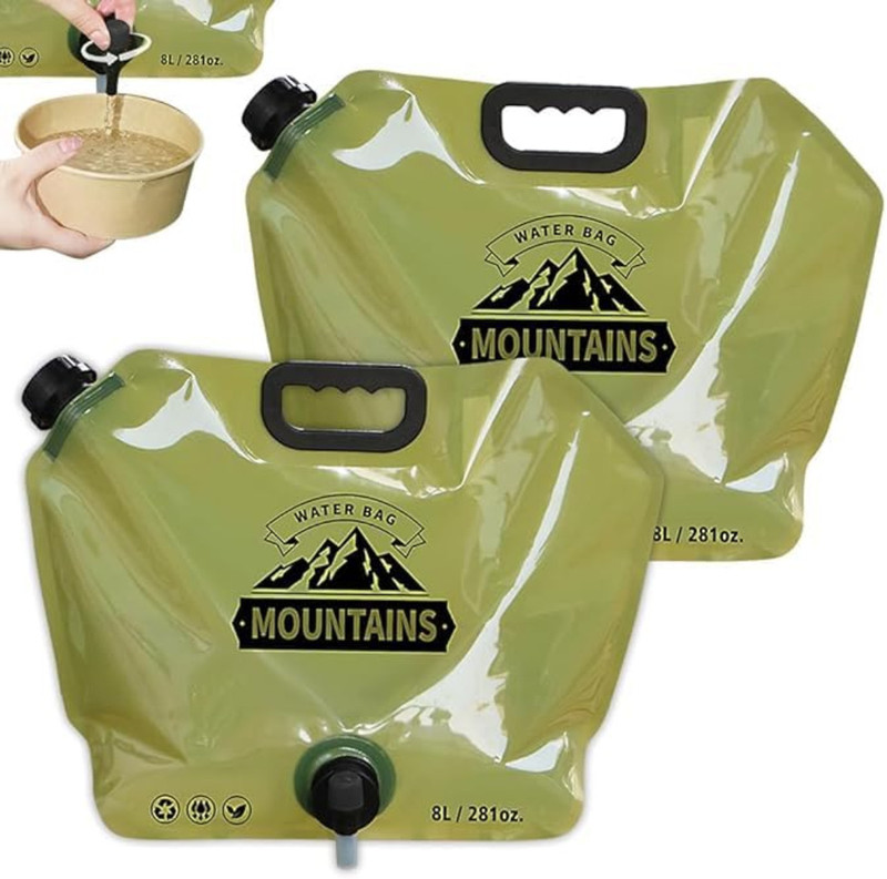 Shikshapatri 8 Liter Folding Water Storage Bag Pouch for Cycling, Picnic, Outdoor Camping Gym Duffel Bag