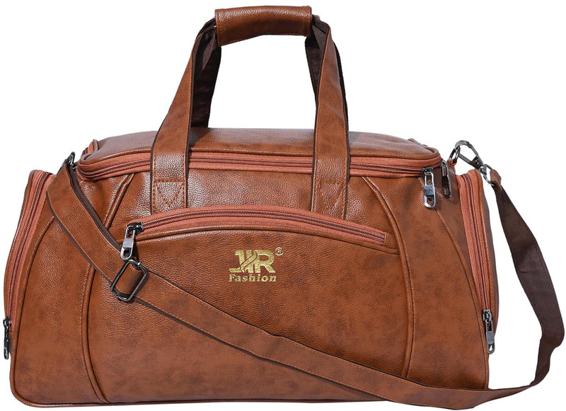 JIRFASHION Vegan Leather Stylish Spacious Travel Duffle Bag/Leather Gym Duffle Bag Duffel Without Wheels