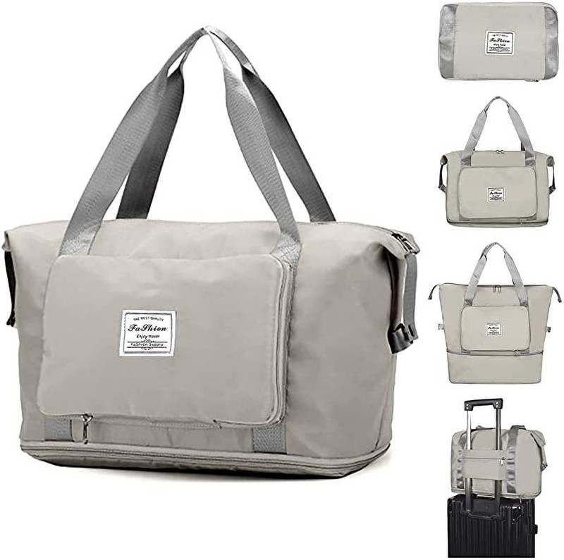 KINDRED (Expandable) Large Capacity Folding Travel Bag, Waterproof Carry Luggage Bags. Gym Duffel Bag