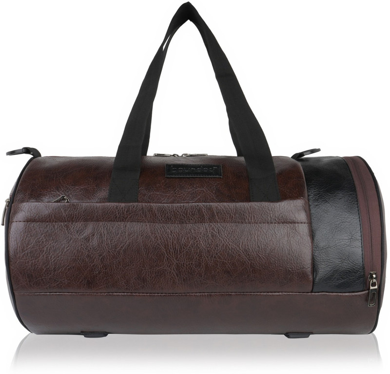 BOUNDARY Vegan Leather Gym & Sports Duffel Bag for Men & Women – 22L Waterproof Gym Duffel Bag
