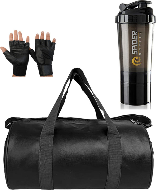 ANANYA ENTERPRISES Gym Bag Combo Gym Bag & Sports Bag with Gloves & Shaker blue Bottle Gym Duffel Bag