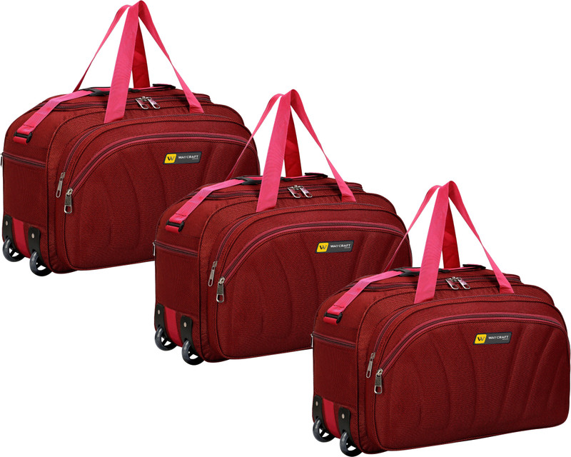 WAYCRAFT (Expandable) Combo set of 3 Duffel Bag Duffel With Wheels (Strolley)