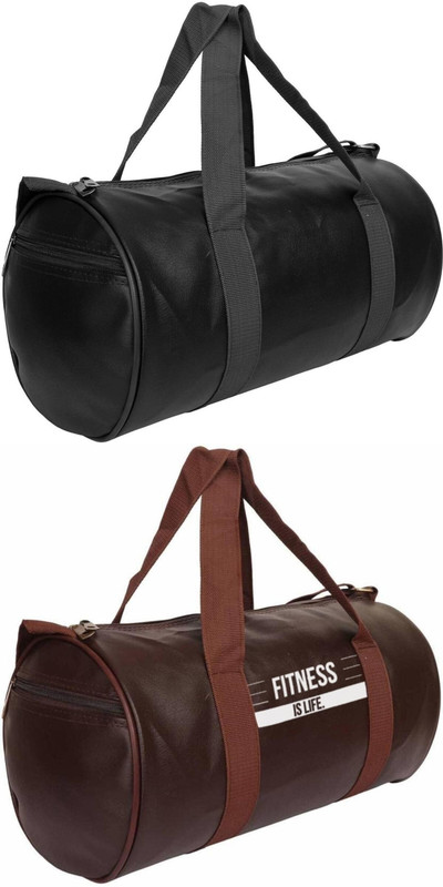 FIT FOCUS 20L Leather Gym Duffle Bag for Men & Women | Adjustable Shoulder Gym Bag Gym Duffel Bag